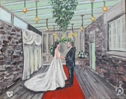 Creative live wedding artist Ireland