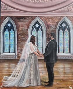 Wedding artist Ireland live canvas