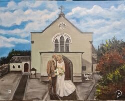 Irish wedding artist live art